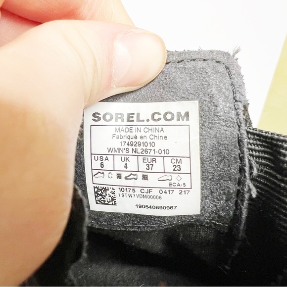 Sorel Emelie Chelsea Waterproof Black Leather Ankle Booties Size 6 Women’s - Picture 4 of 6